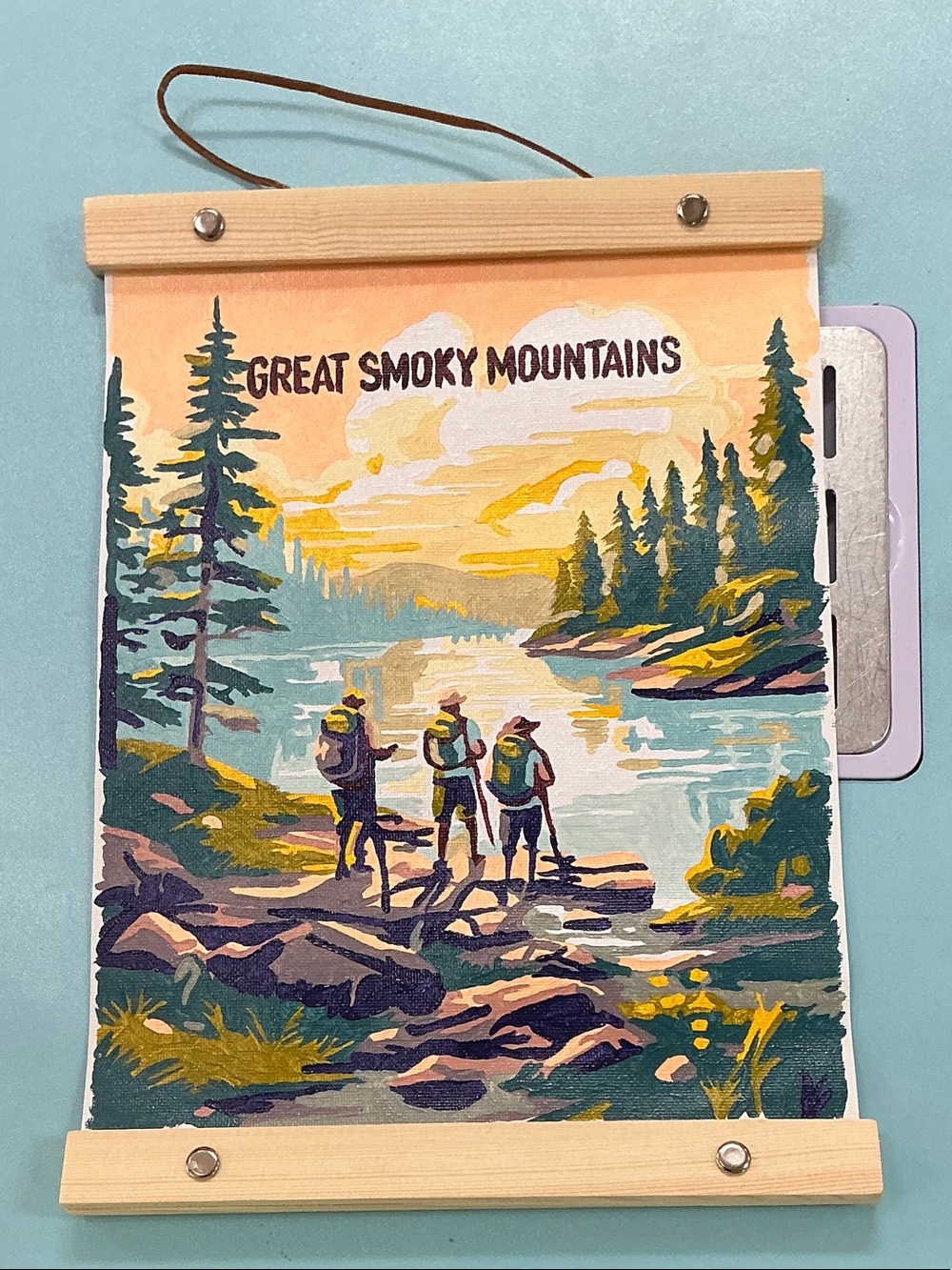 Great Smoky Mountains Wall Hanging - Completed Paint-by-Number 8x10